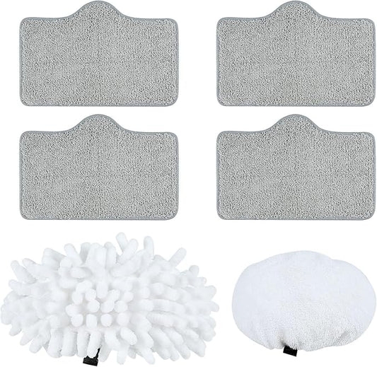 Steam Mop Accessory Kit for SC-05 - Includes 4 Floor Pads, 1 Ironing Cloth, and 1 Window Scraper Cloth