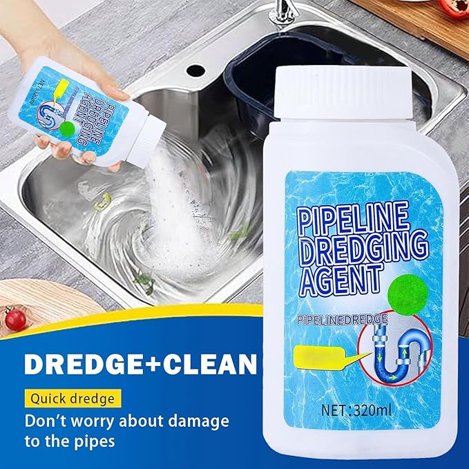 Multi-Purpose Pipeline Dredging Agent, Toilets, Bathroom Drains & Floor Pipes | Safe for All Pipe Types 1PCS