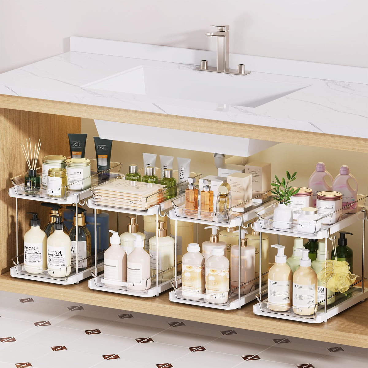 Delamu 2 Tier Under Sink Organizer Bathroom, Bathroo | All Products - Image 1