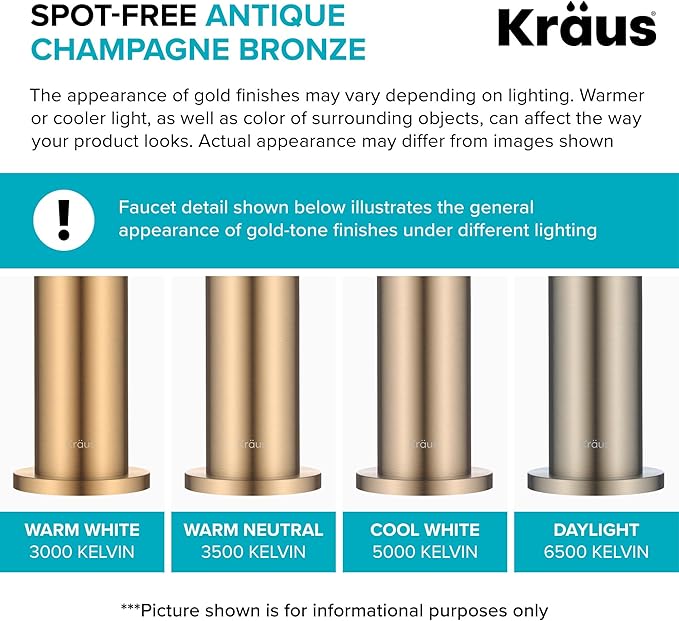 KRAUS Bolden Single Handle Drinking Water Filter Faucet for Reverse Osmosis or Water Filtration System in Brushed Brass, FF-104BB