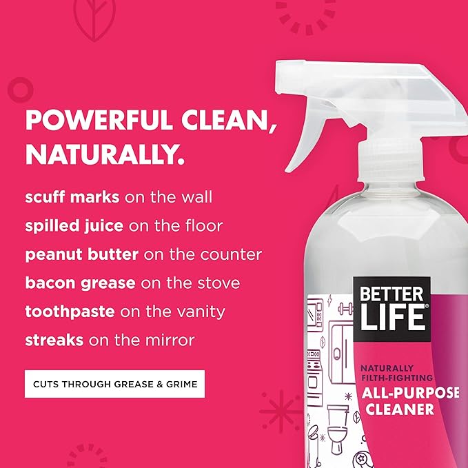 Better Life 32 Oz All Purpose Cleaner 2 Scents- Clary Sage & Citrus + Currant & Citrus