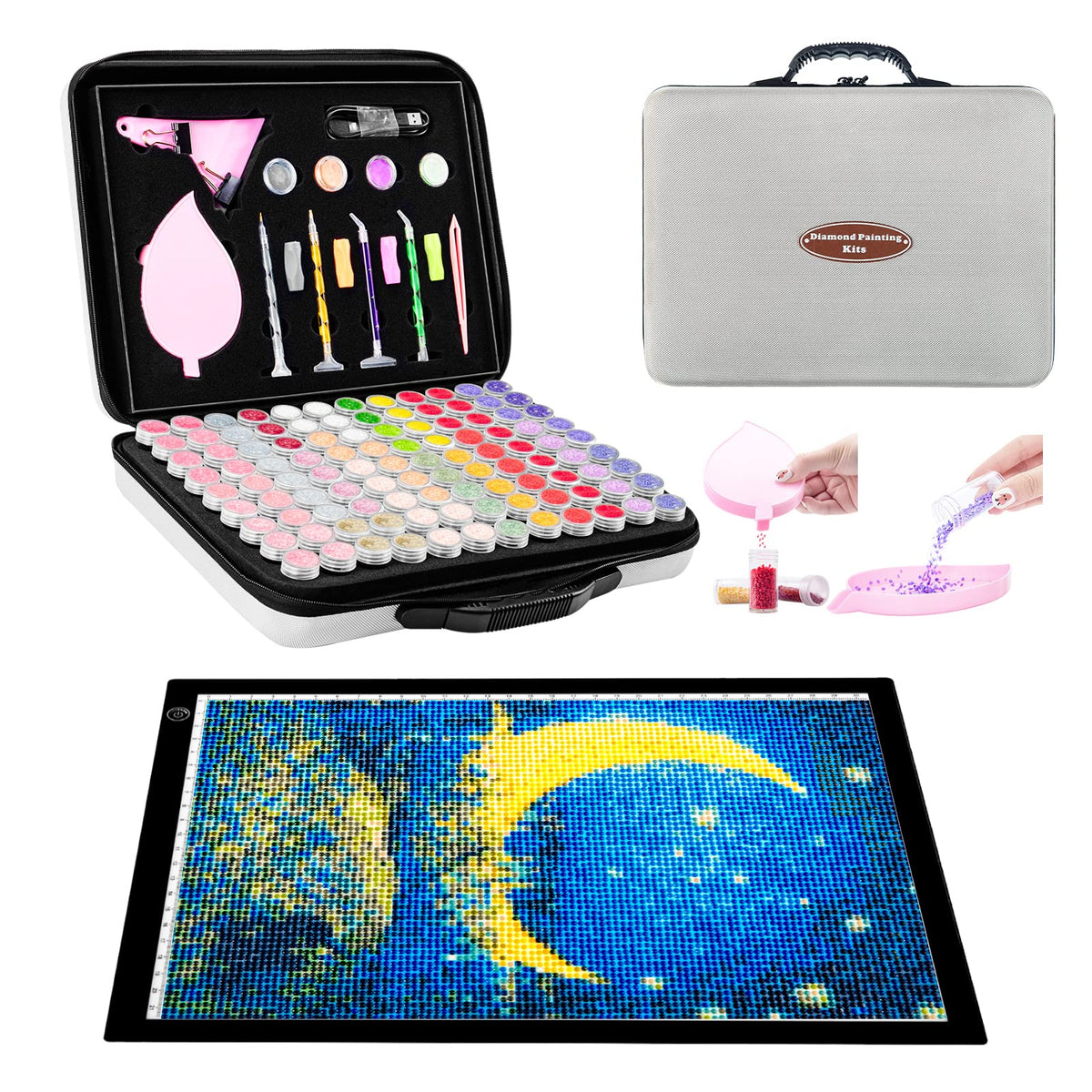 LitEnergy 9”x12” LED Light Pad Kits, USB Powered Light Board - Image 1
