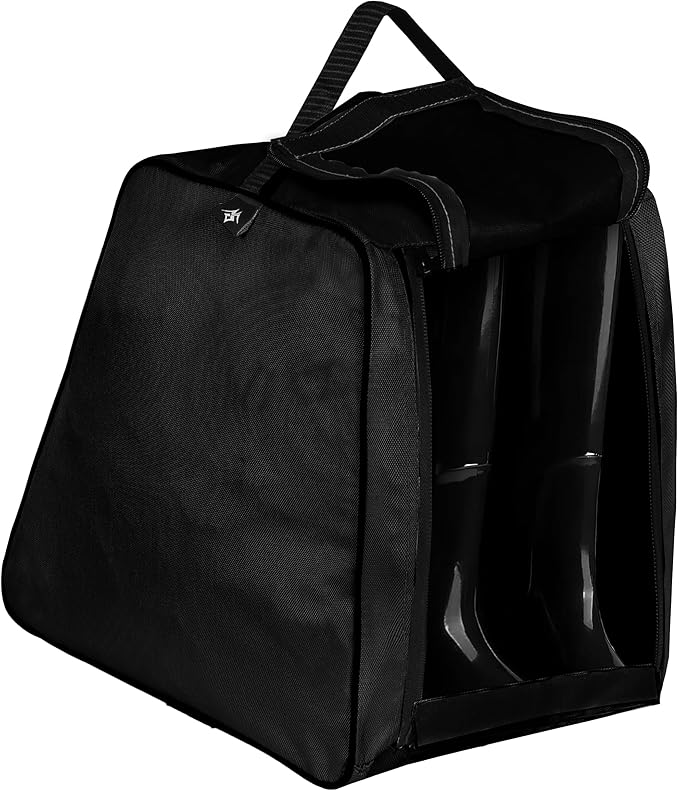 Shoe Bag Waterproof Sports Golf Boot Bag | Odor-Resistant Gym Kit Organiser Storage | Hiking Travel Dust-Proof Storage Bag for Wellington, Cowboy, Football, Rugby, Cricket Shoe (Black)