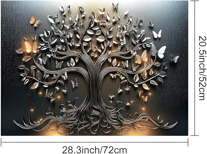 Stove Top Cover 28x20 Inch Diatomite Butterfly Tree Relief Kitchen Decor Glass Cooktop Protector Dish Drying Mat Coffee Mat Electric Stove Cover Mat Heat Resistant Pad