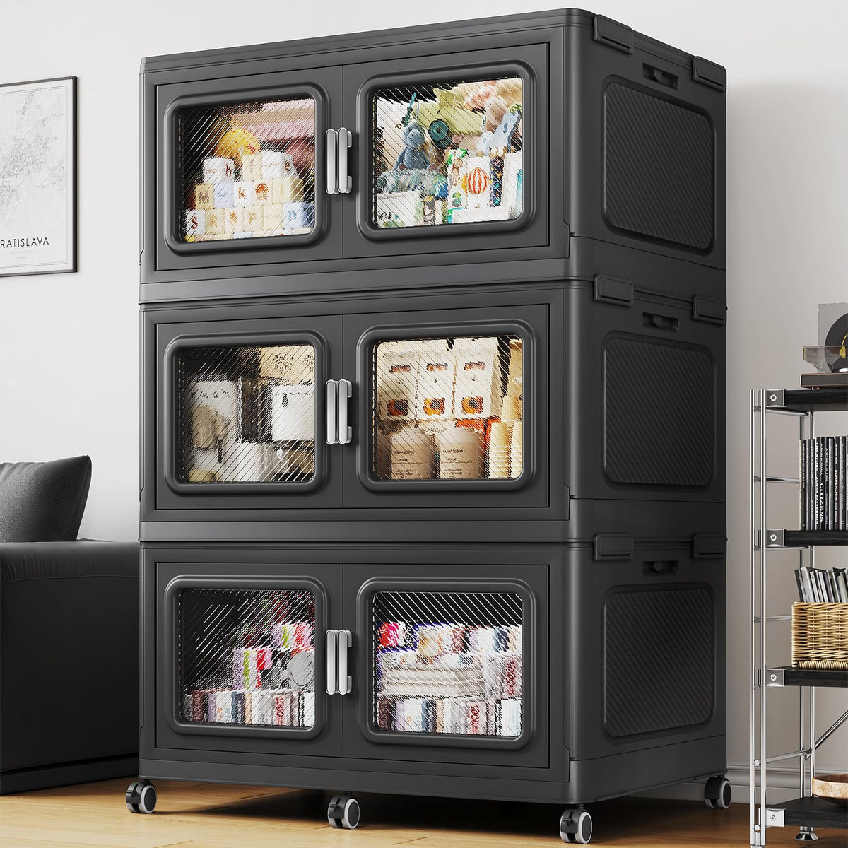BROVIEW 660qt Extra Large Stackable Storage Bins with Lids - Image 1