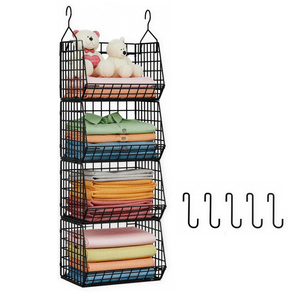 X-cosrack 4 Tier Hanging Closet Organizer Foldable H | All Products - Image 1