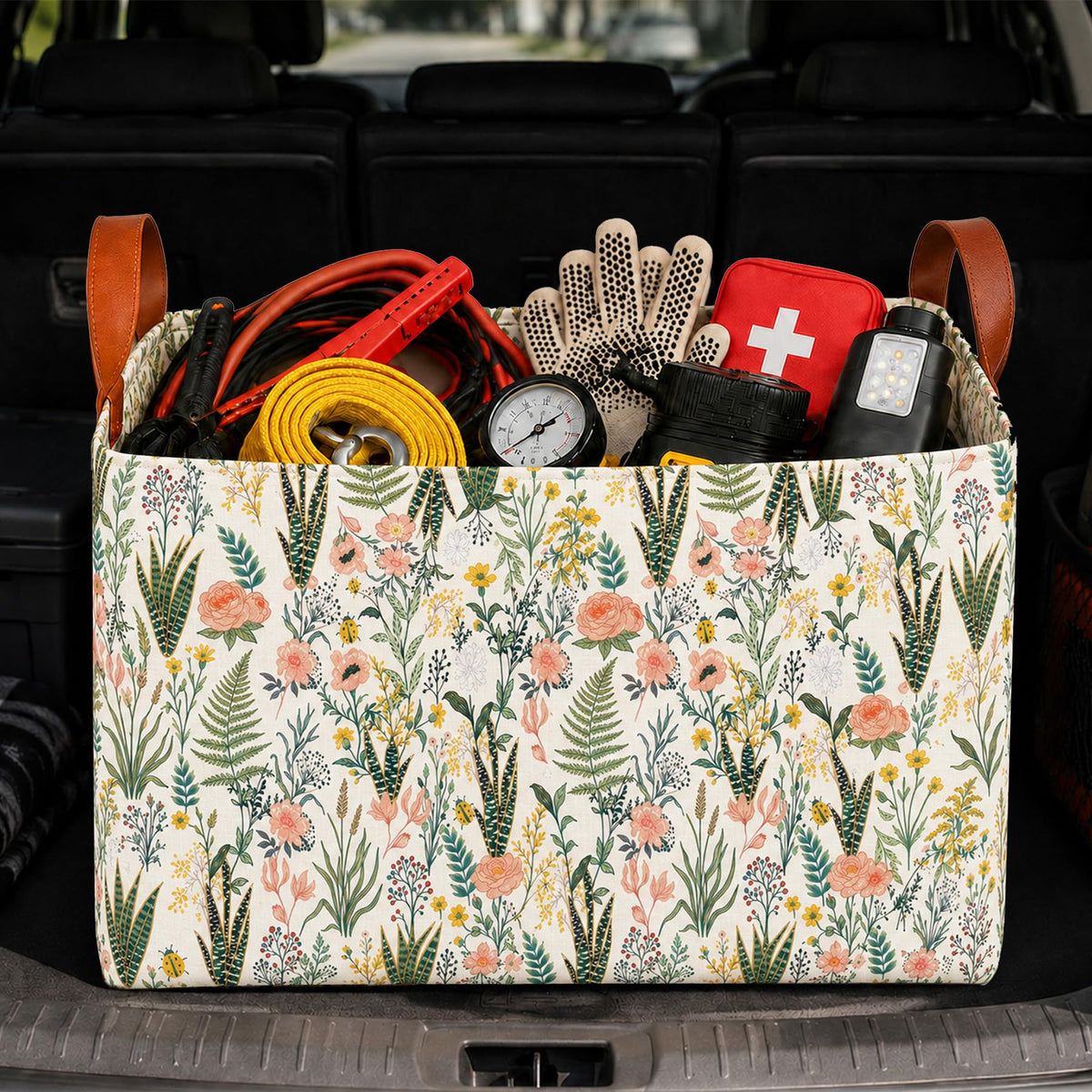 Flower Car Trunk Organizer 20L Collapsible Auto Storage - Image 1