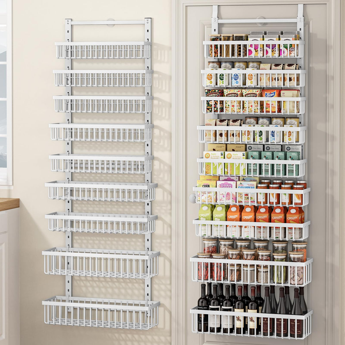 POKIPO 9 Tier Over The Door Pantry Organizer, 2 in 1 | All Products - Image 1