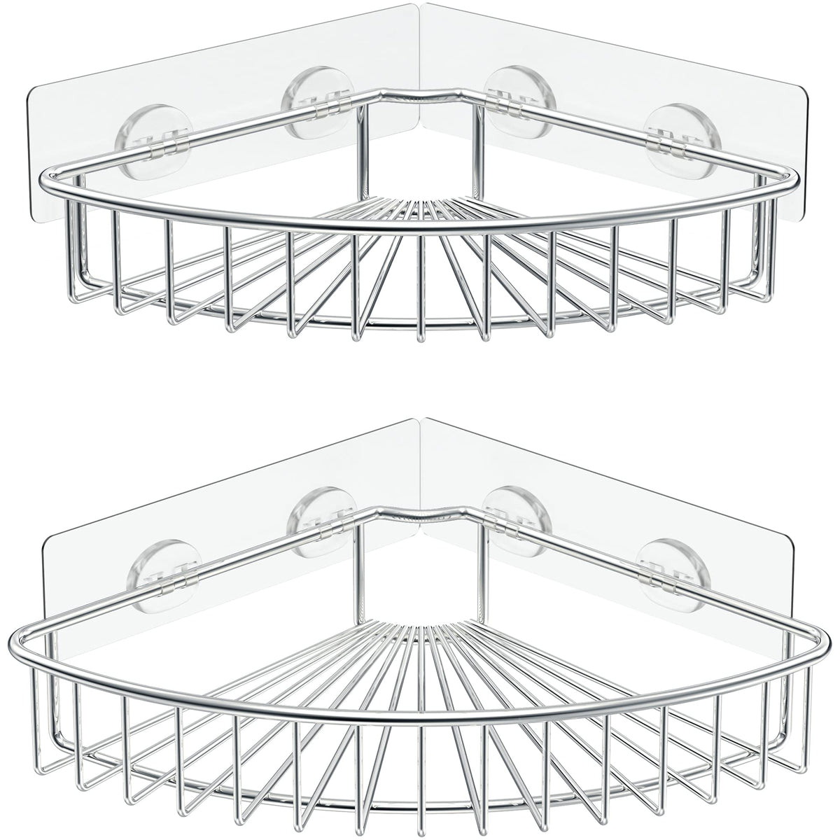 SMARTAKE 2-Pack Corner Shower Caddy, SUS304 Stainless Steel - Image 1