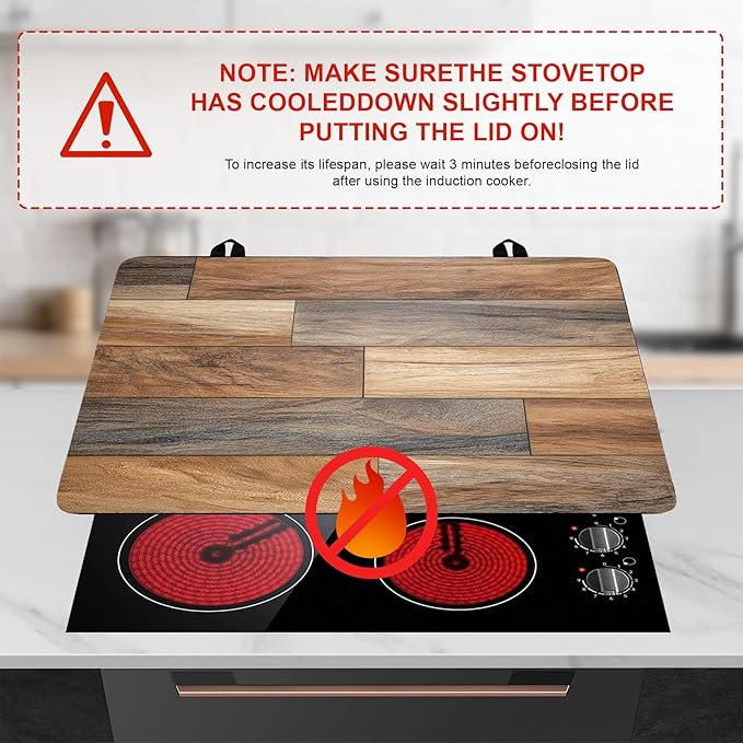 Stove Top Cover for Home Decoration Kitchen Pad Washable Cooktop Covers Countertop Stove Protector Mat for Home Kitchen Cooktops (brown, 28"x20")