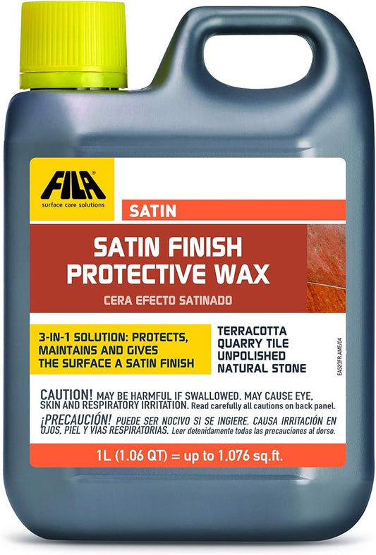 FILA Surface Care Solutions Satin Satin Finish Floor Wax, 1 QT
