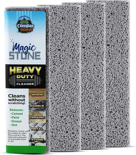 Compac Home Magic-Stone Heavy Duty Cleaning Stick - Easily Scrubs/Removes Paint, Cement, Encrusted Dirt, Rust, Grease, from Wood, Stone, Ceramic Floor Tiles, 4 Count