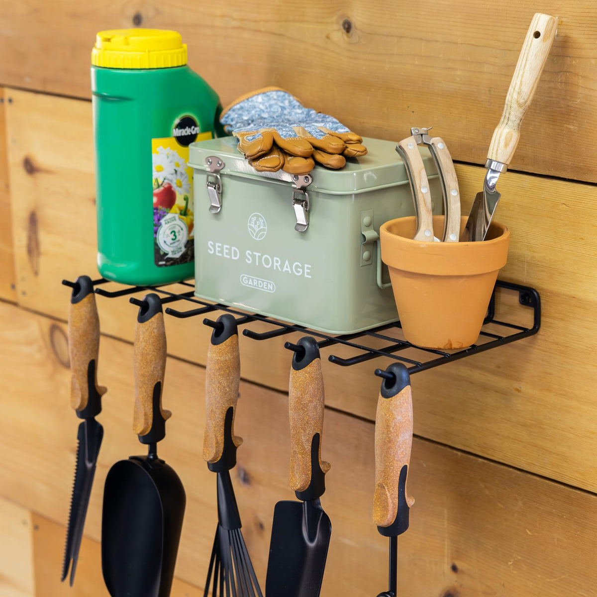 StoreYourBoard Gardening Hand Tools Organizer, Wall Mount - Image 1