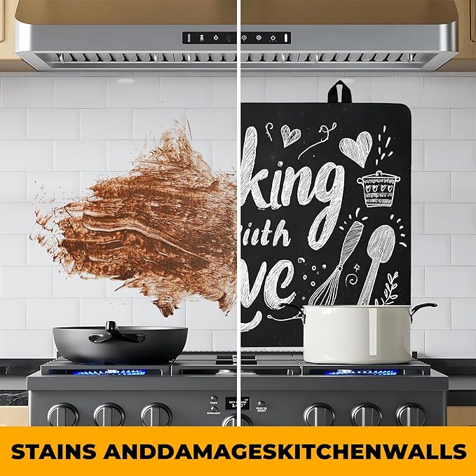 Stove Top Cover for Home Decoration Kitchen Pad Washable Cooktop Covers Countertop Stove Protector Mat for Home Kitchen Cooktops (Cooking with love, 28"x20")