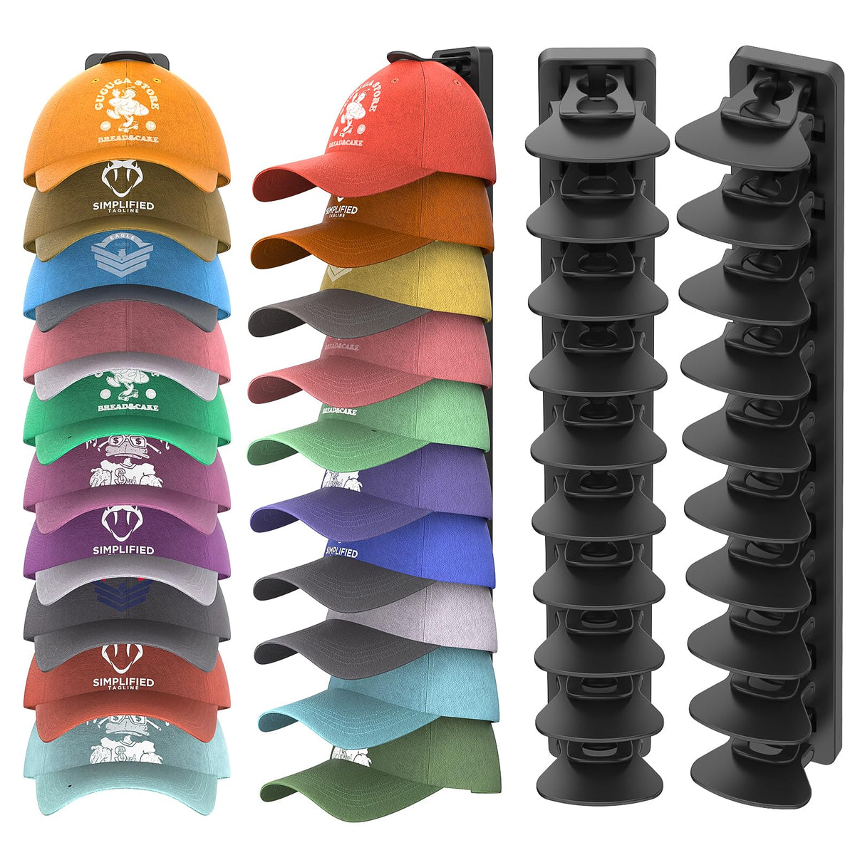 Hat Organizer for Baseball Caps Hold Up to 40 Hats, 2 Pack Hat - Image 1