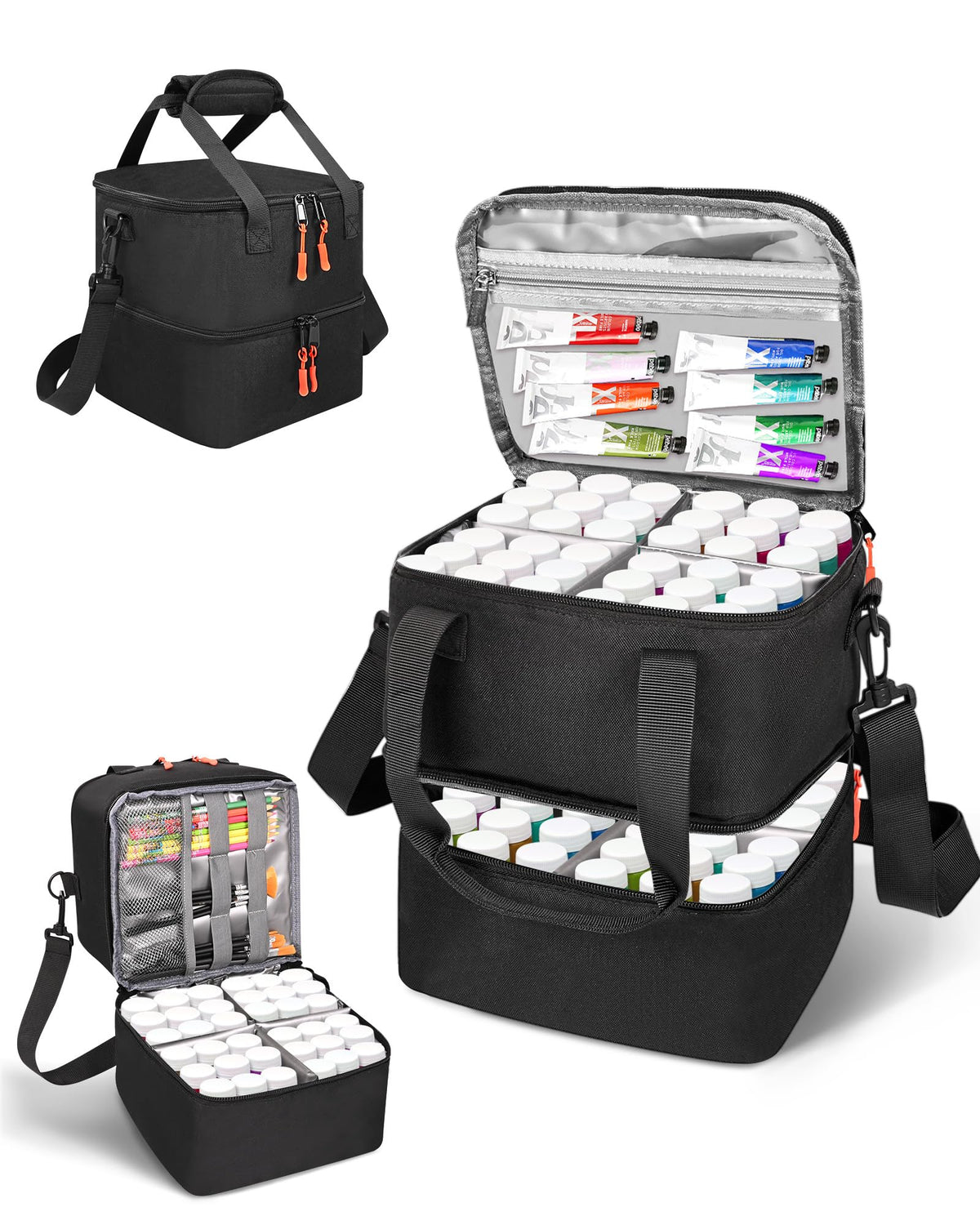 Acrylic Paint Organizer Bag for 72 Bottles (2 oz) | Home Organization - Image 1