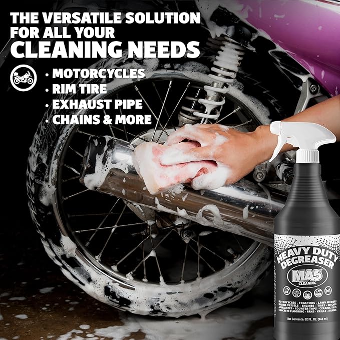 MA5x Heavy Duty Degreaser Cleaner | Indoor and Outdoor Formula | Commercial, Residential, Kitchen, Automotive and Equipment Degreaser and Cleaner | 32oz Spray Bottle | Pack of 1
