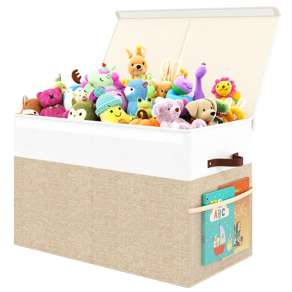 Large Toy Storage Box with Lid, Toy Chest with Divider - Image 1
