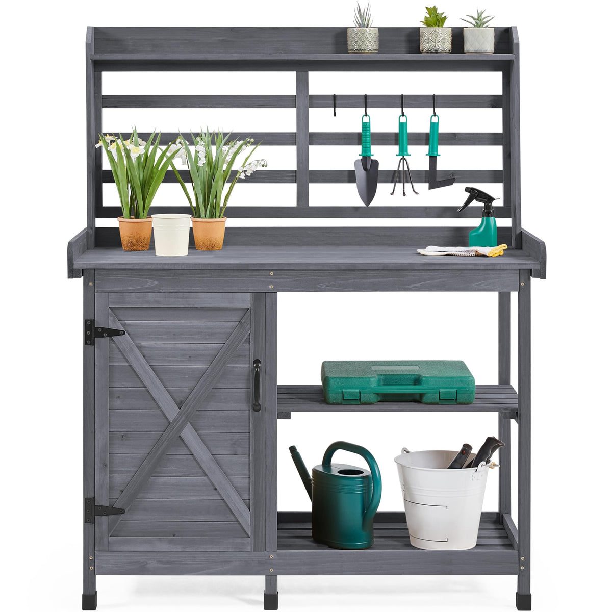 Yaheetech Outdoor Potting Bench with Storage, Planting - Image 1