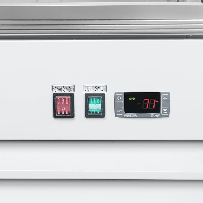 KoolMore MDF-1GD-9C-WH 26 in. Commercial One Glass Door Display Upright Freezer Merchandiser in White 9 Cu. Ft