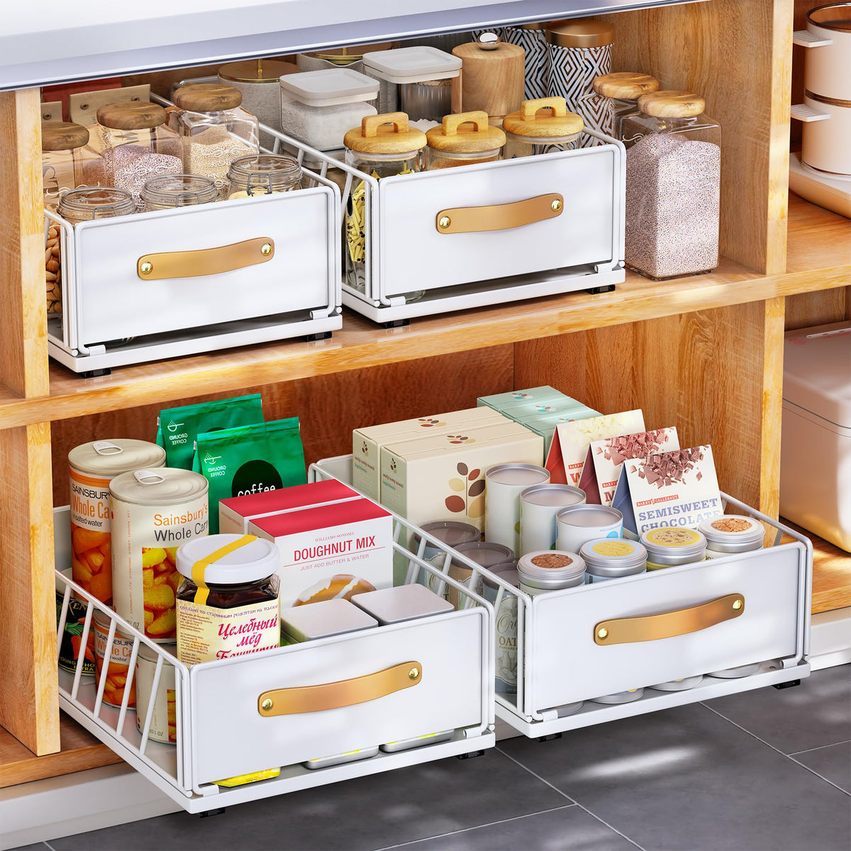 Pull out Cabinet Organizer,Heavy Duty Slide out Pantry Shelves - Image 1