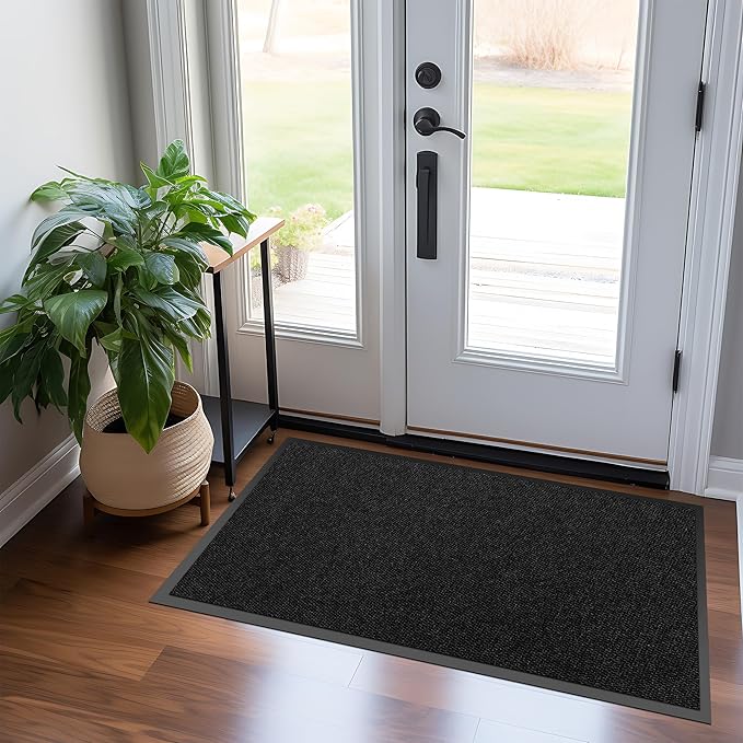 Custom Size Extra Large Front Door Mat, 3FT x 60FT Indoor Outdoor Entrance Commercial Floor Mat, Heavy Duty Dirt Trapper Doormat for Entryway Welcome Mat, Low Profile, Non-Slip, Waterproof
