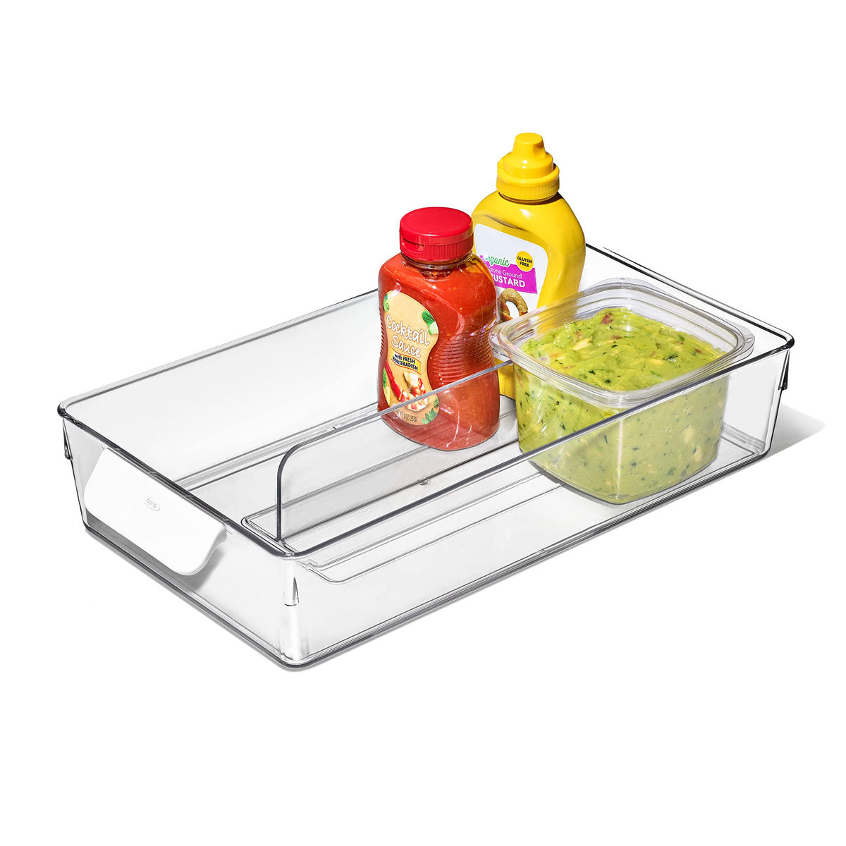 OXO Refrigerator Adjustable Storage Bin, Clear - Image 1
