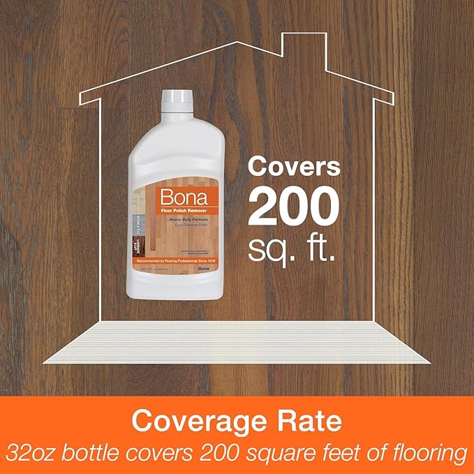 Bona Floor Polish Remover - Covers 200sqft - 32 Fl Oz