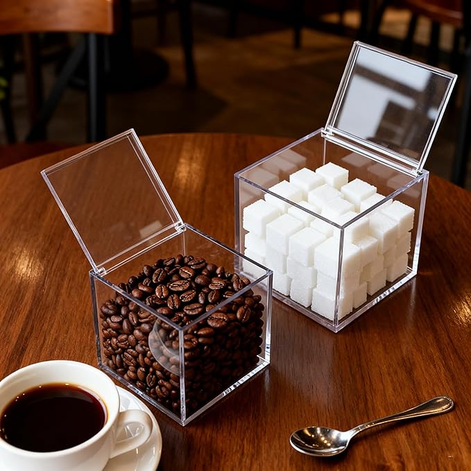 Acrylic Hinge Lid Box Clear Storage Box with Lid, Transparent Keepsake Box for Storage Wedding Card, Trinkets, Photo and More, Cute Acrylic Box for Women and Girl