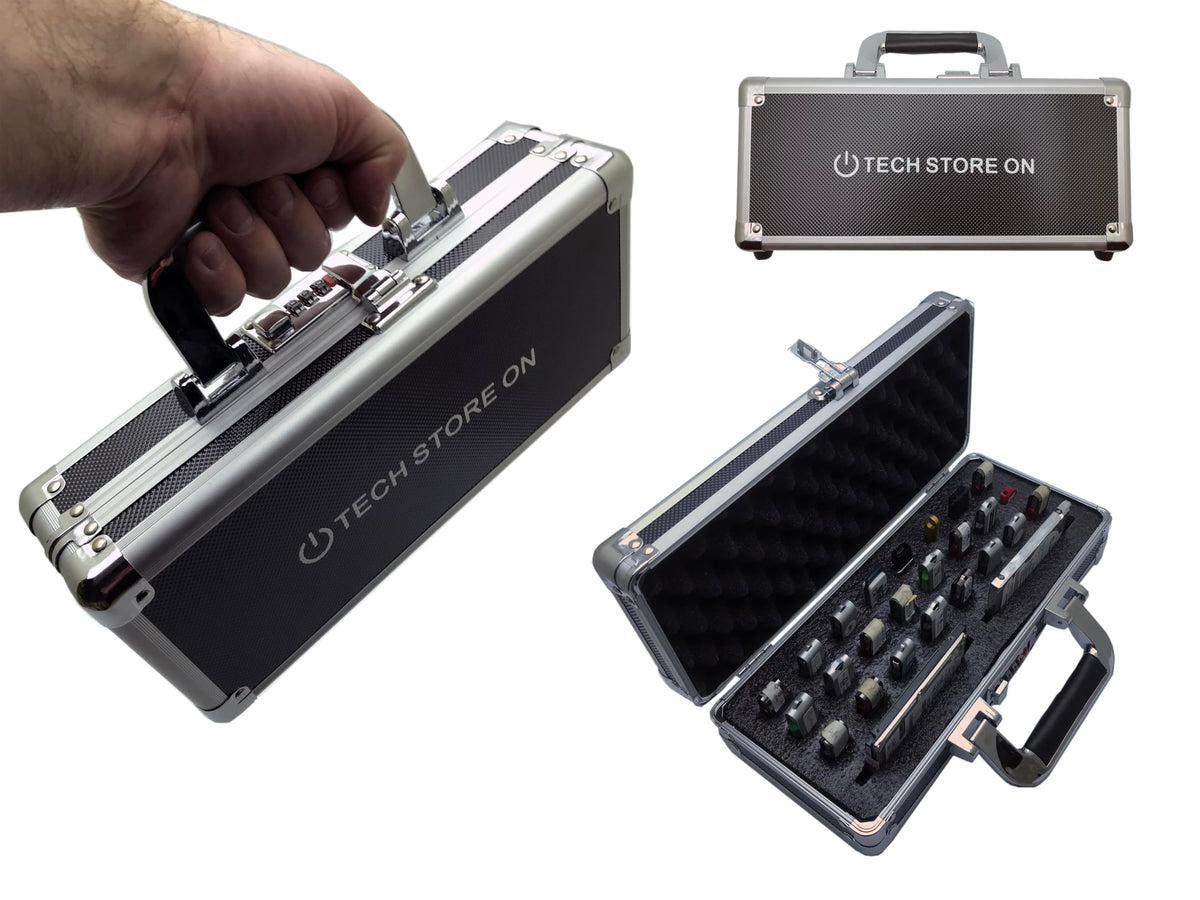Aluminum USB Drive Organizer Case, 24 USB + 2 HDD Slots - Image 1