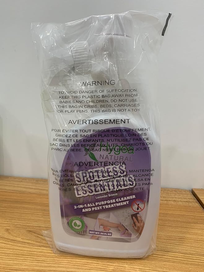 Hygea Natural Spotless Essentials - Indoor pest control - Kills fleas, bed bugs, Dust Mites & Multi-Surface Cleaner spray for Home & Kitchen - Child & Pet Friendly - 24oz (Lavender Breeze Scent)