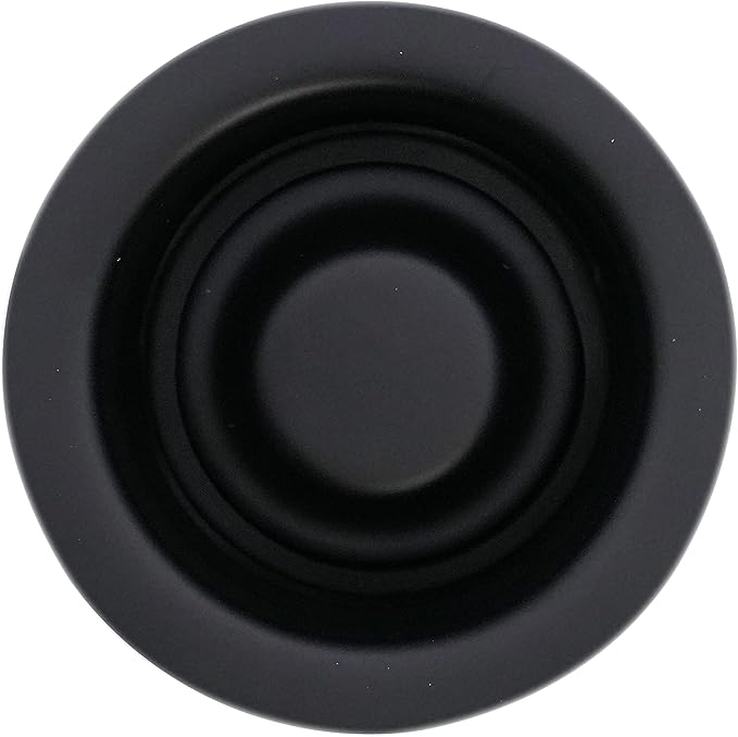 Westbrass D2165-62 Post Style Large Kitchen Basket Strainer with Waste Disposal Flange and Stopper, Matte Black