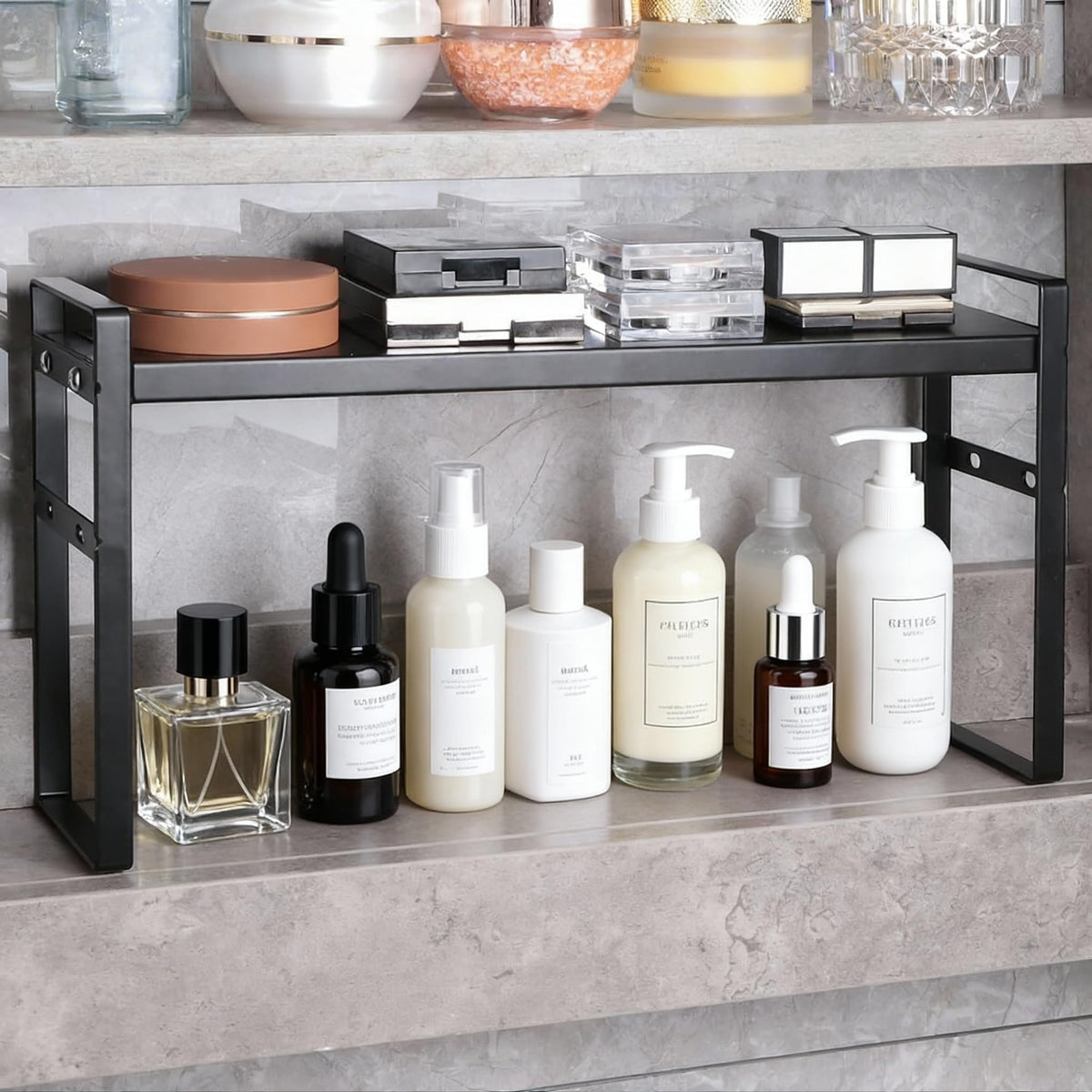Expandable Narrow Medicine Cabinet Organizer Shelves - Image 1
