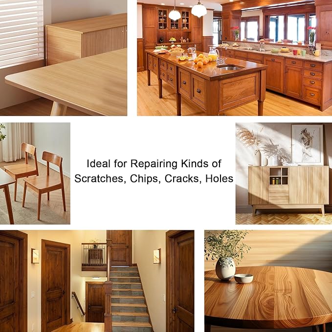 Wood Floor Repair Kit with 11 Colors Repair Wax Blocks, Upgrade Switch Wood Laminate Vinyl Furniture Repair Kit Floor Scratch Repair for Floor, Cabinet, Stairs