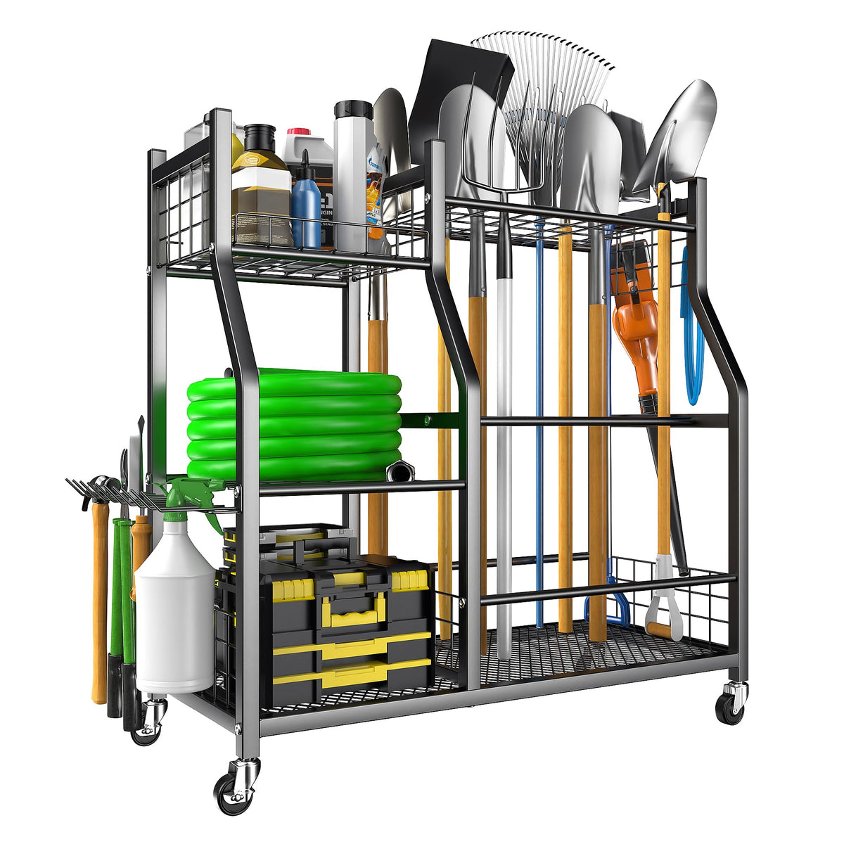 EVERHANGER Garden Tool Organizer Stand, Garage Tool Storage - Image 1