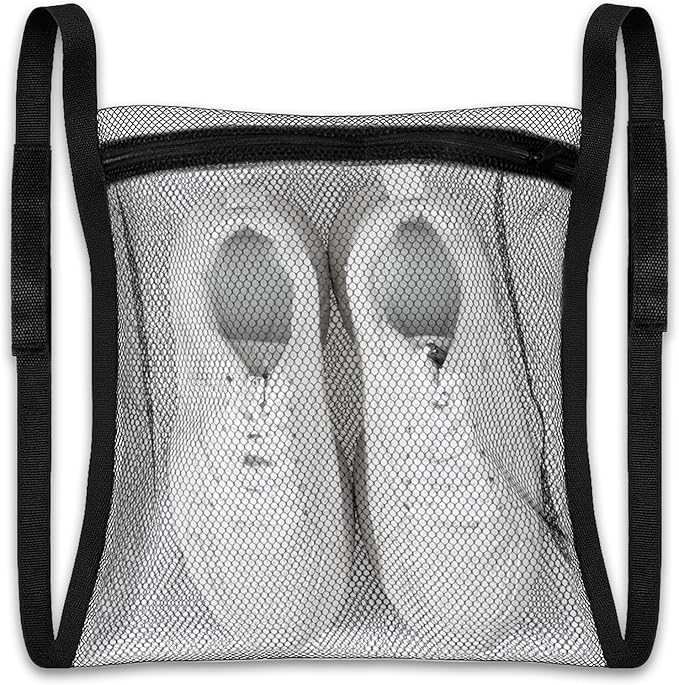 Sneaker Wash & Dry Net Bag Laundry Bags for Dryer Sneaker Large HoneyComber Mesh Bags with Zipper and Strap for Shoes Washing Mesh Net for Most Dryers Door 15.7" Large