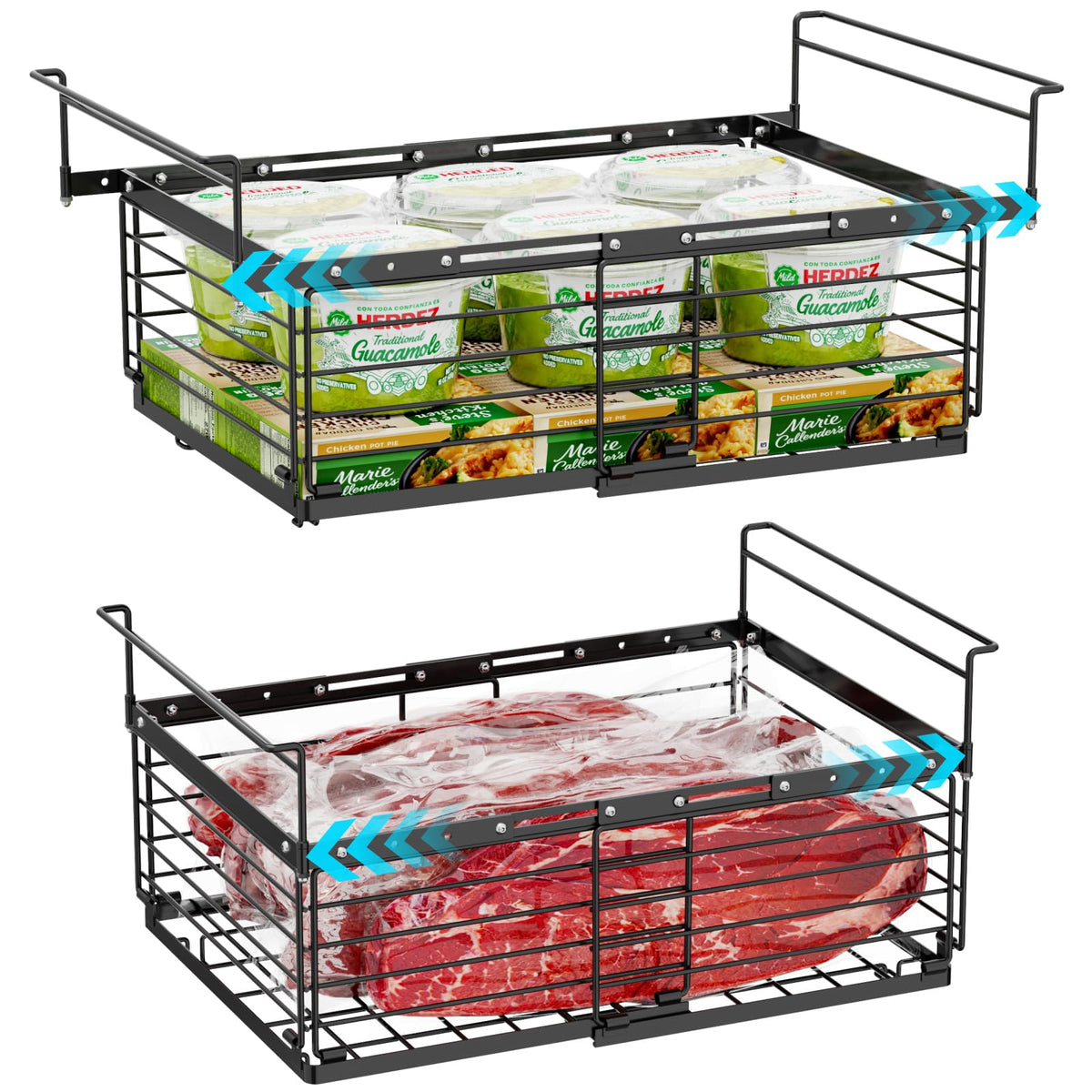 Freezer Organizer Bins - Adjustable Fits Chest Freezers - Image 1