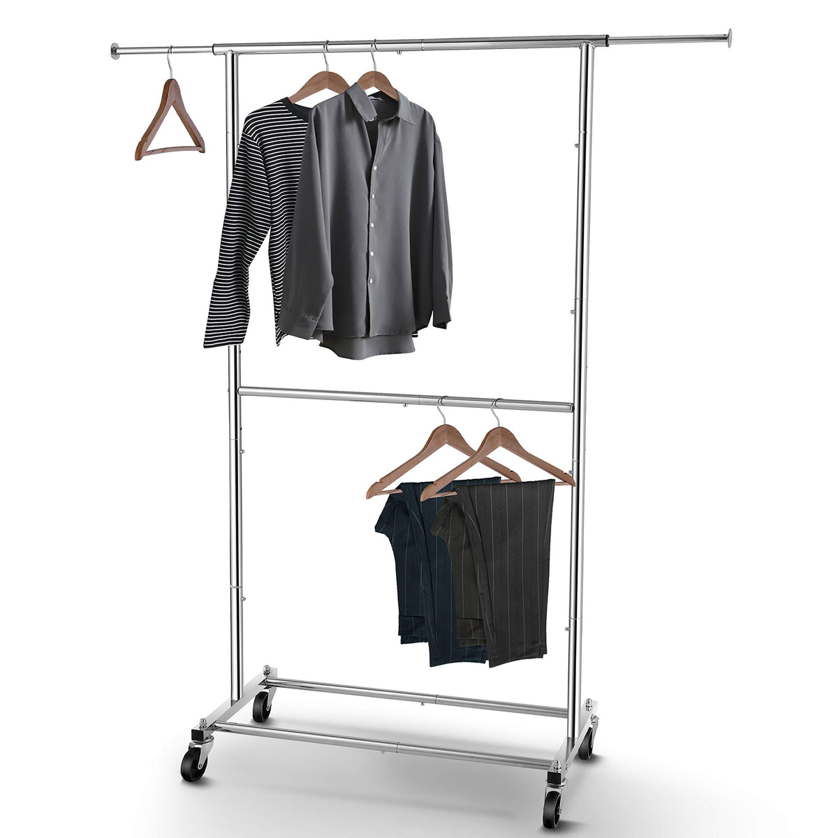 Simple Trending Clothing Garment Rack, Extensible Clothes Rack - Image 1