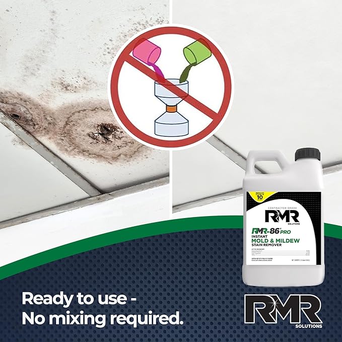 RMR-86 Pro Instant Mold & Mildew Stain Remover - Contractor Grade 2.5 Gallon 2-Pack