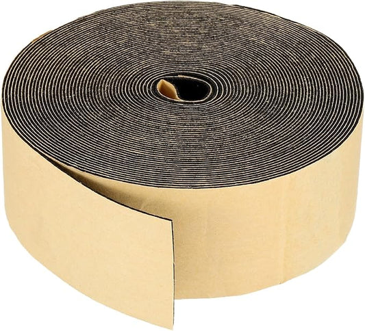 PATIKIL Foam Insulation Tape, 1-3/4" W x 1/16" t x 32.8FT Self Adhesive Weather Stripping Door Seal Strip for Door Window Air Conditioning, Black