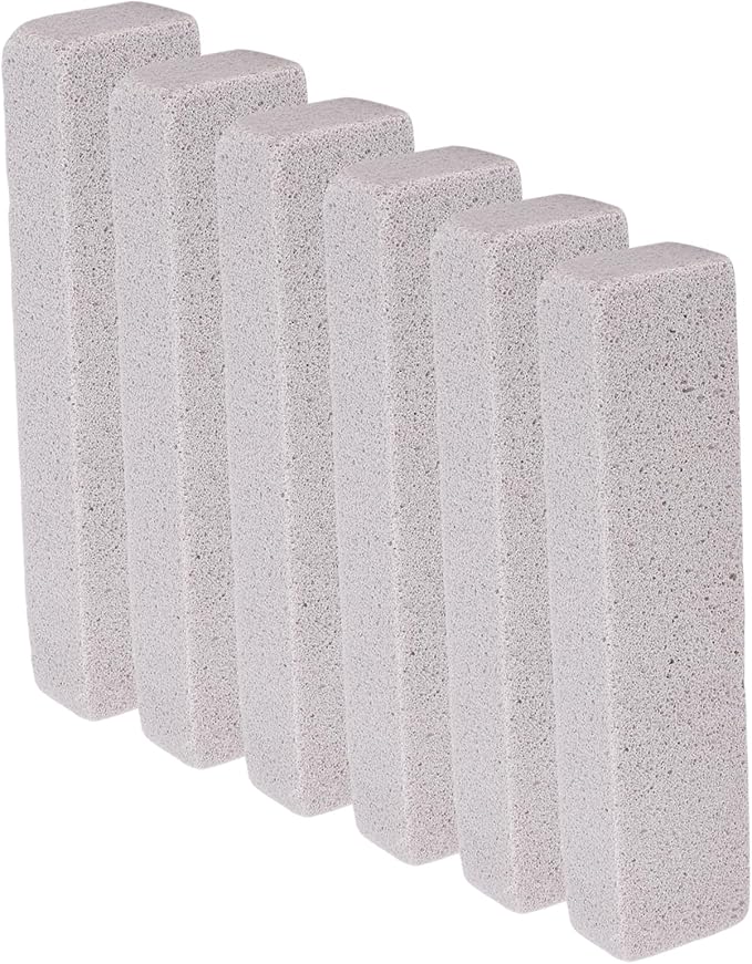 Jeffergarden 6PCS Pool Pumice Stone for, PVC Material Toilet Bowl Cleaner Stick, Heavy Duty Scouring Brush for Kitchen Sink Bathtub Shower Tile Swimming Pool Limescale Removal (53mm)
