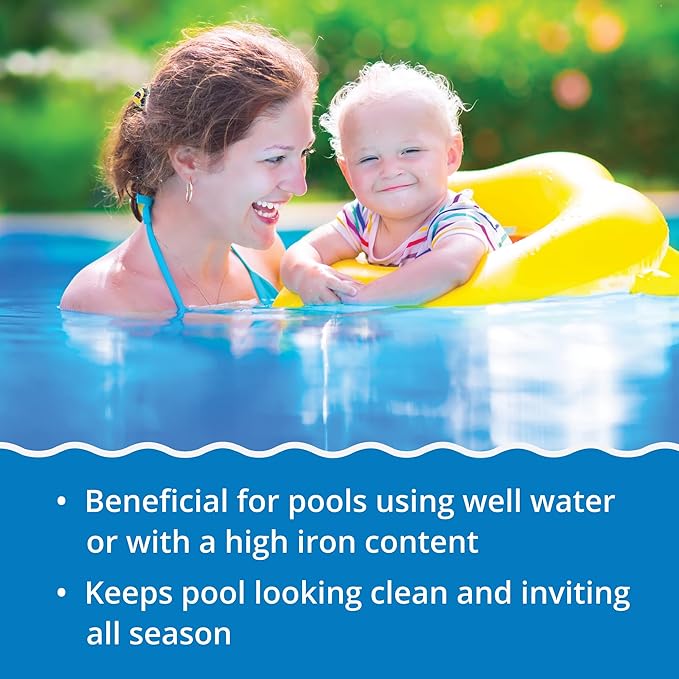 In The Swim Stain Away for Above Ground and Inground Swimming Pools - Removes Mineral Stains from Iron, Copper, and Magnesium in Swimming Pools - 1 Quart - 2 Pack