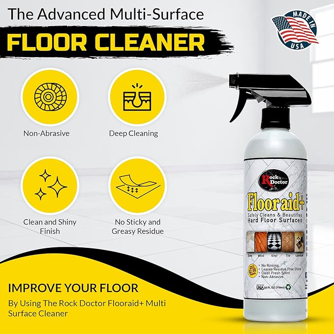 Rock Doctor Hard Floor Cleaner, Multi-Surface Formula for Tile, Stone, Laminate, and Granite, 24 oz 1 Pk