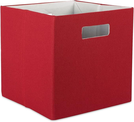 DII Collapsible Polyester Storage Cube, Solid, Lightweight and Durable, Small Square, 11x11x11, Rust