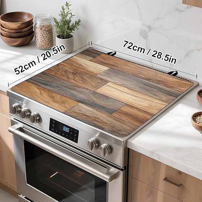 Stove Top Cover for Home Decoration Kitchen Pad Washable Cooktop Covers Countertop Stove Protector Mat for Home Kitchen Cooktops (brown, 28"x20")