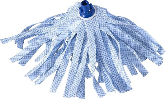 Superio String Mop Replacement, Cotton Mop Head Refill, Blue Heavy Duty for Hardwood Floor Cleaning