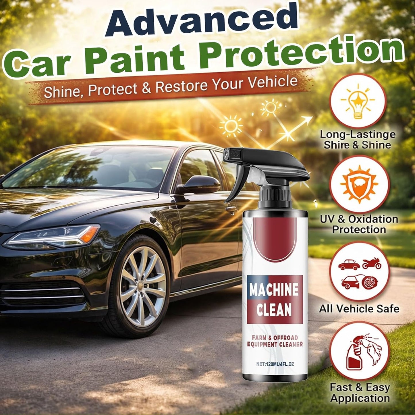 Outdoor All-Purpose Heavy-Duty Cleaner Spray – Industrial Strength Degreaser for Decks, Patios & Driveways | Fixory911