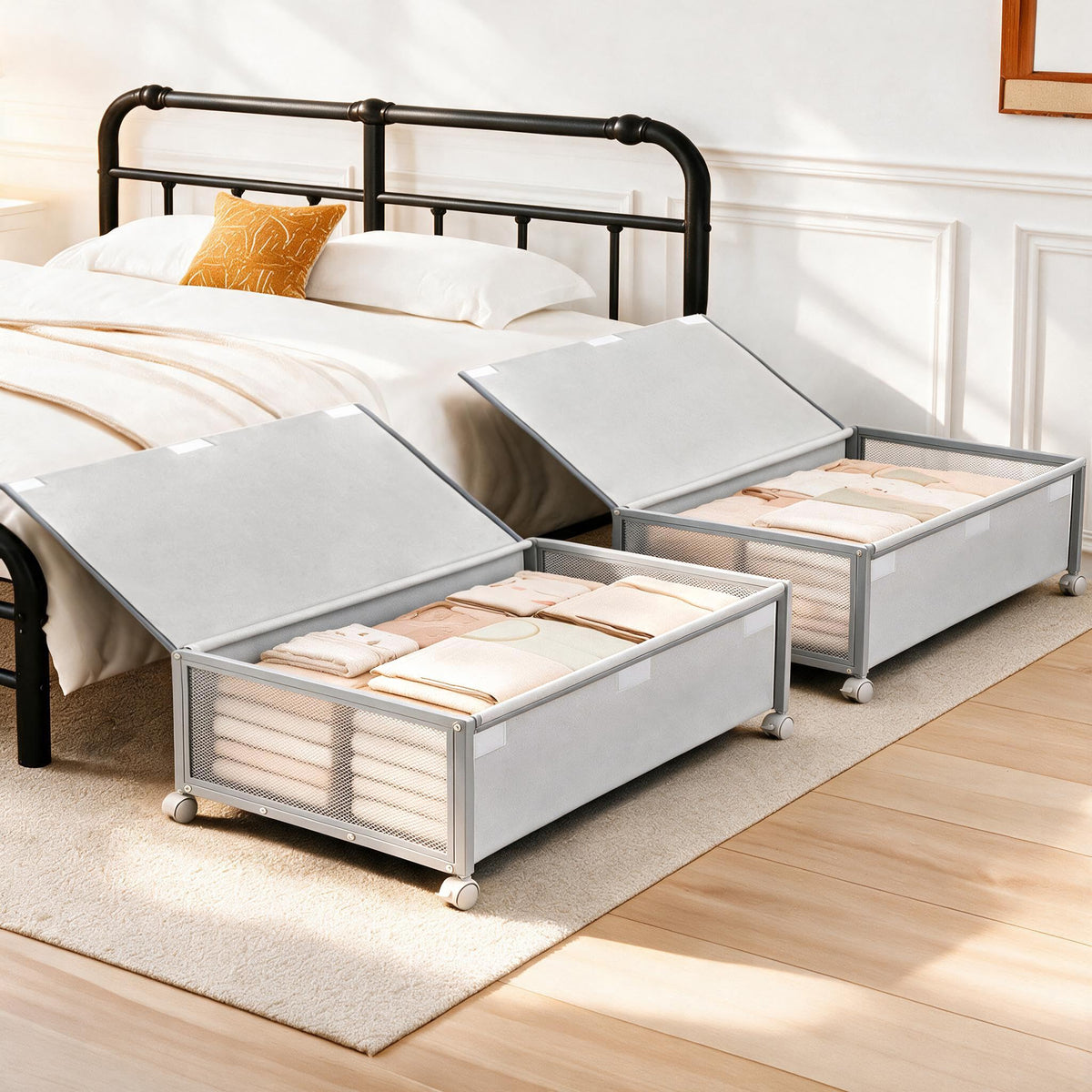 2Pack Under Bed Storage Containers,10 inch Height,31 inch Long - Image 1