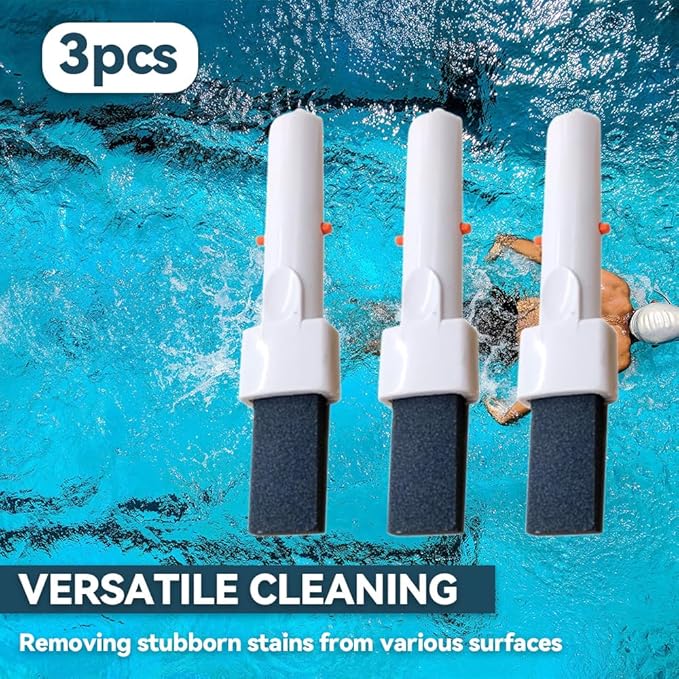 3pack Pool Pumice Stone for Cleaning, Remover Pool Cleaning Tools with Handle to Remove Erase Rust Stain, Pumice Sticks for Toilet Bowl Ring Swimming-Pool Tile Calcium Tub(Size:3pack)