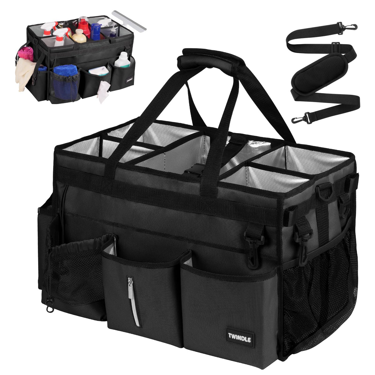 Extra Large Cleaning Caddy Bag with Built-In Support Board - Image 1